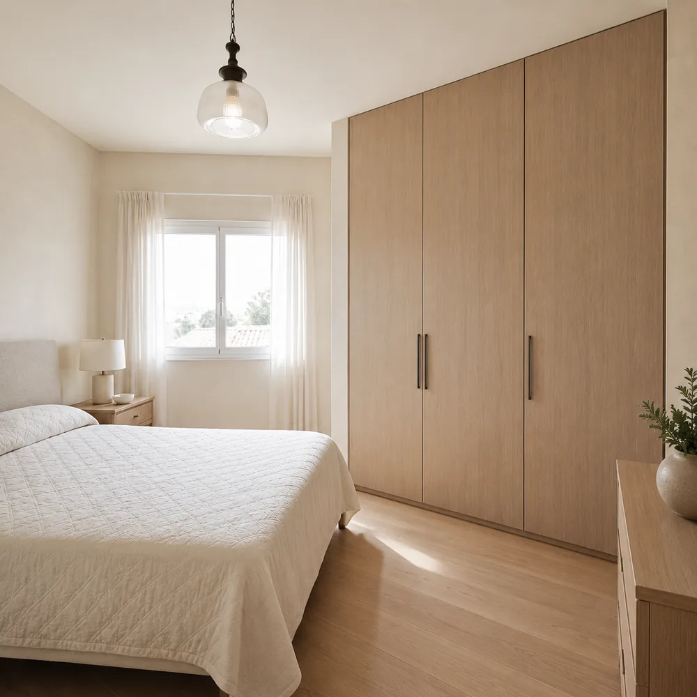 Dormitorio principal después de la reforma